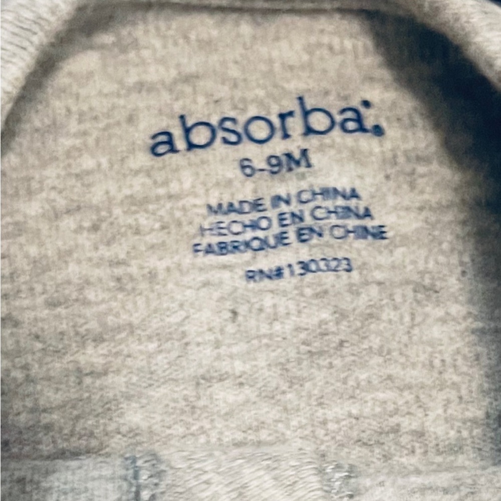 ABSORBA Baby Gray Bunny Print Footie Sleeper - Picture 6 of 6